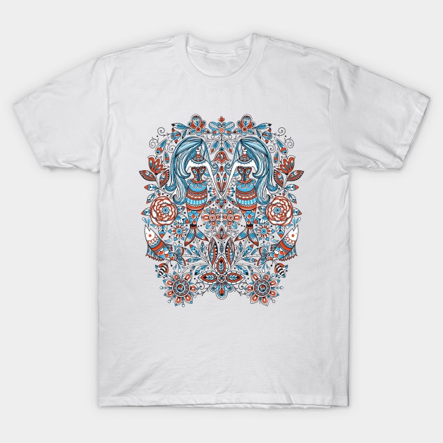 Folk Nautical T-Shirt by annapaff